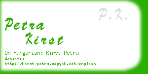 petra kirst business card